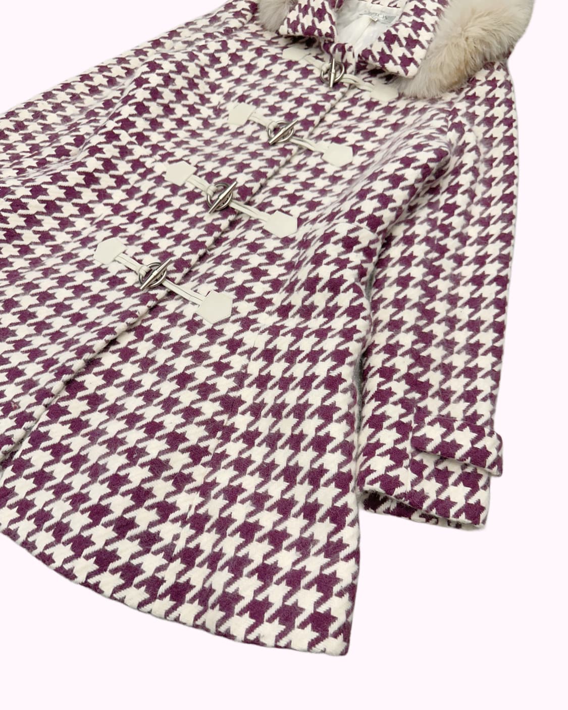 fluffy angora fur hood duffle coat 상품이미지4