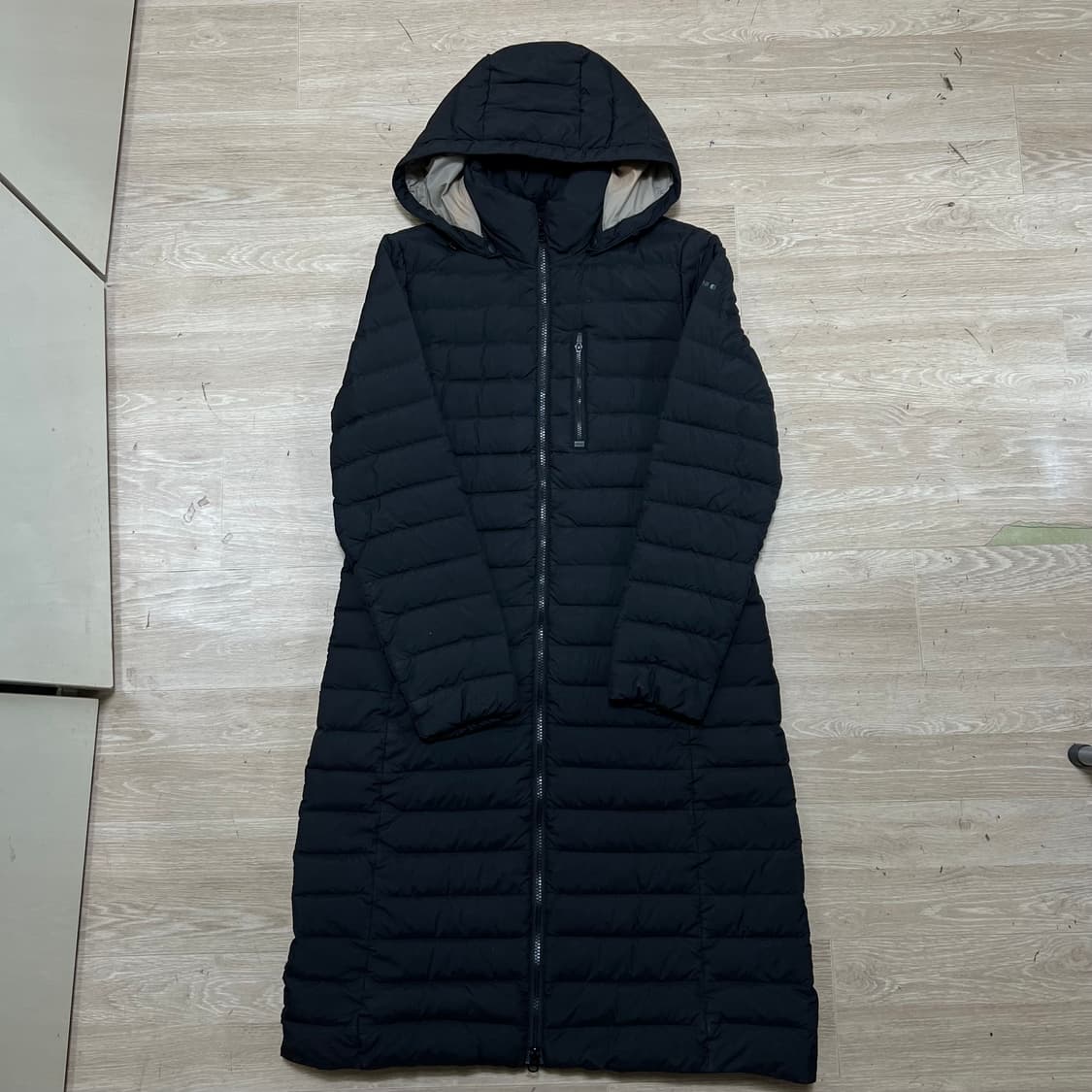 라푸마 여성 덕다운 후드 경량 롱패딩 점퍼 [블랙] M/95 상품이미지1