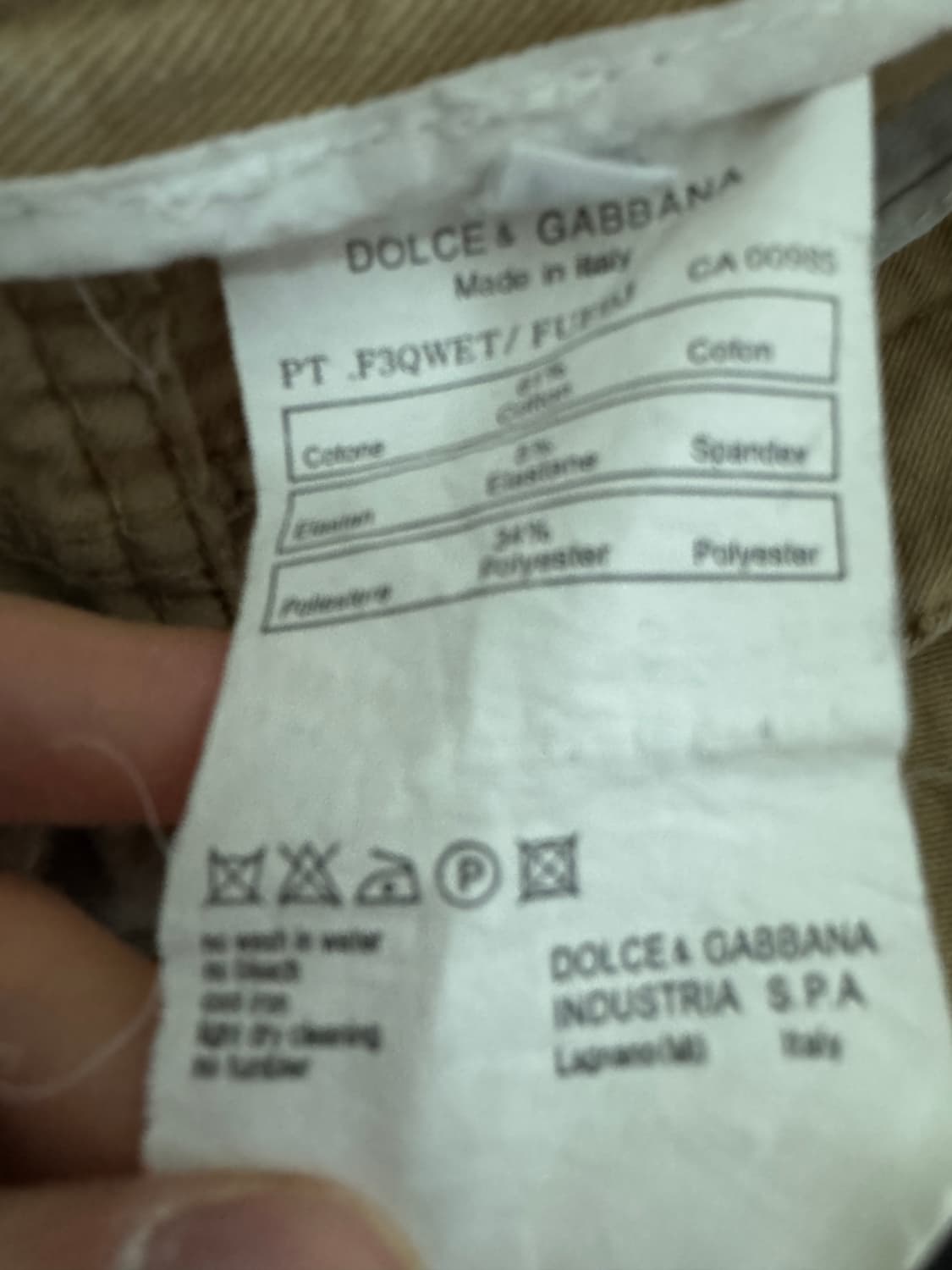 여성 돌체앤가바나 베이지 코튼팬츠 상품이미지5