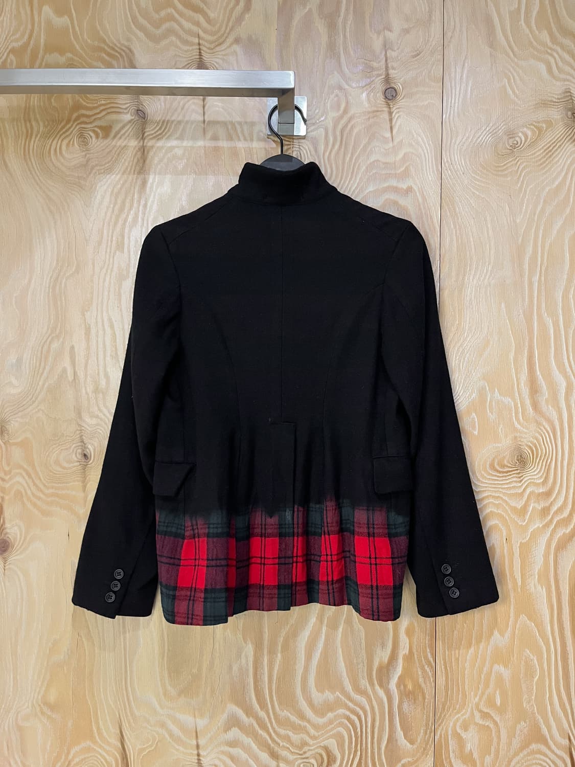 꼼데가르송 블랙 10f/w 체크 울 블레이저 상품이미지4