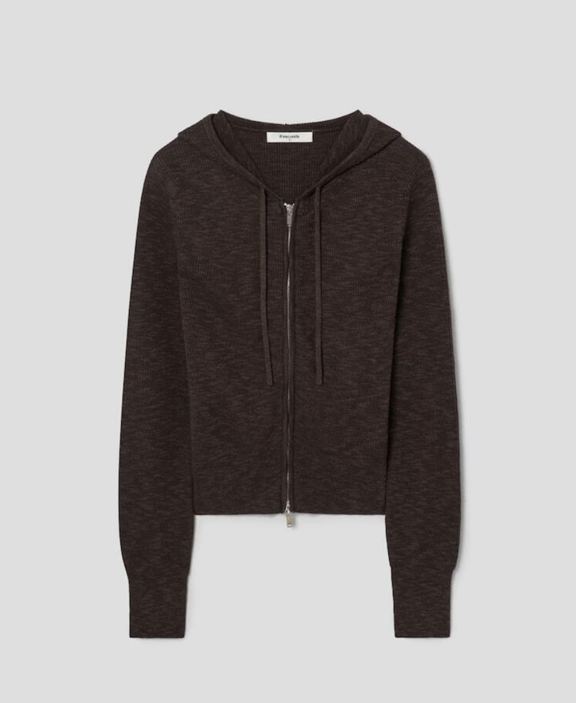 에잇세컨즈 니트 후드 카디건 브라운 상품이미지3