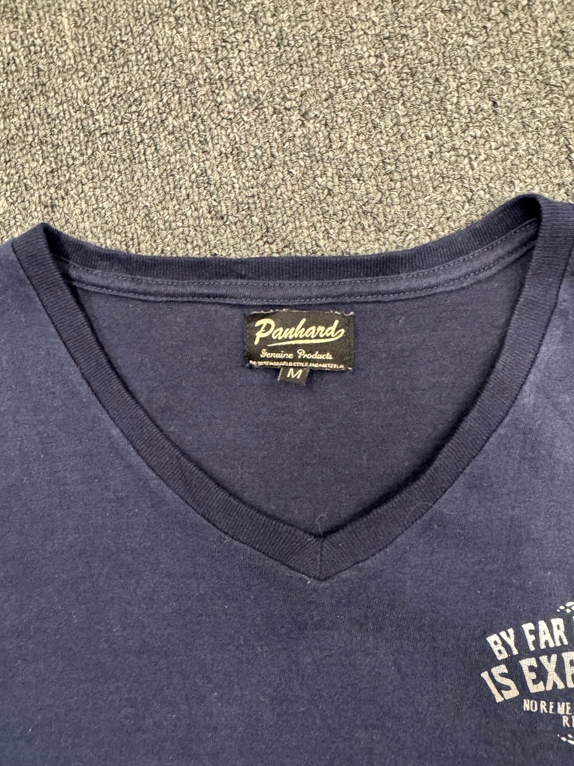 M)Panhard 빈티지 후면 스컬 프린팅 브이넥 롱슬리브 상품이미지3