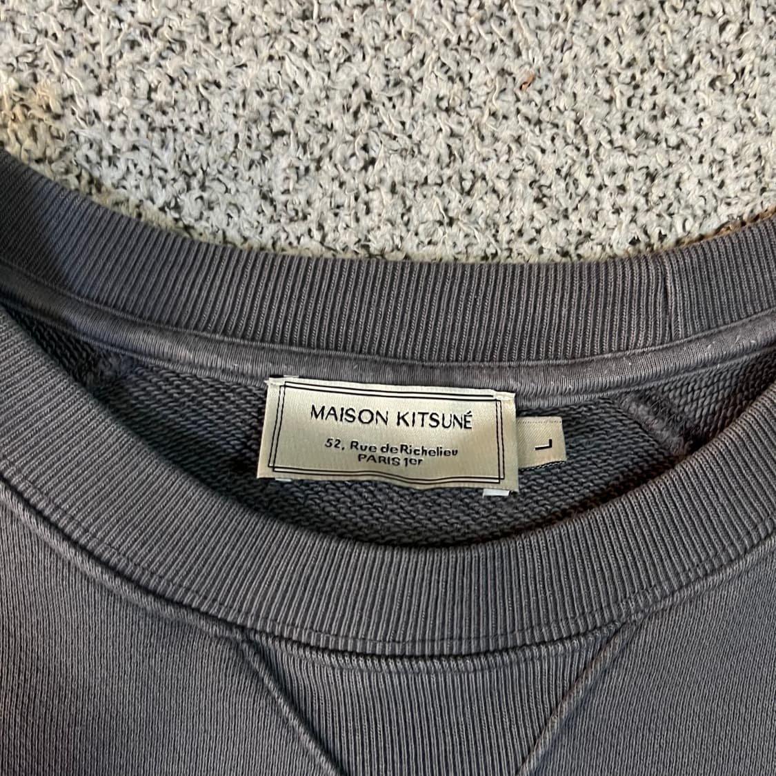 메종키츠네 트리컬러 폭스 헤드 패치 맨투맨 상품이미지3