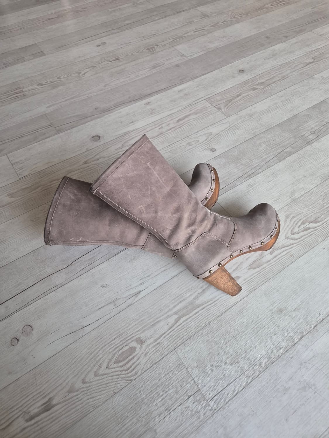 Santia 덴마크 우드클로그 가죽 롱부츠 상품이미지3