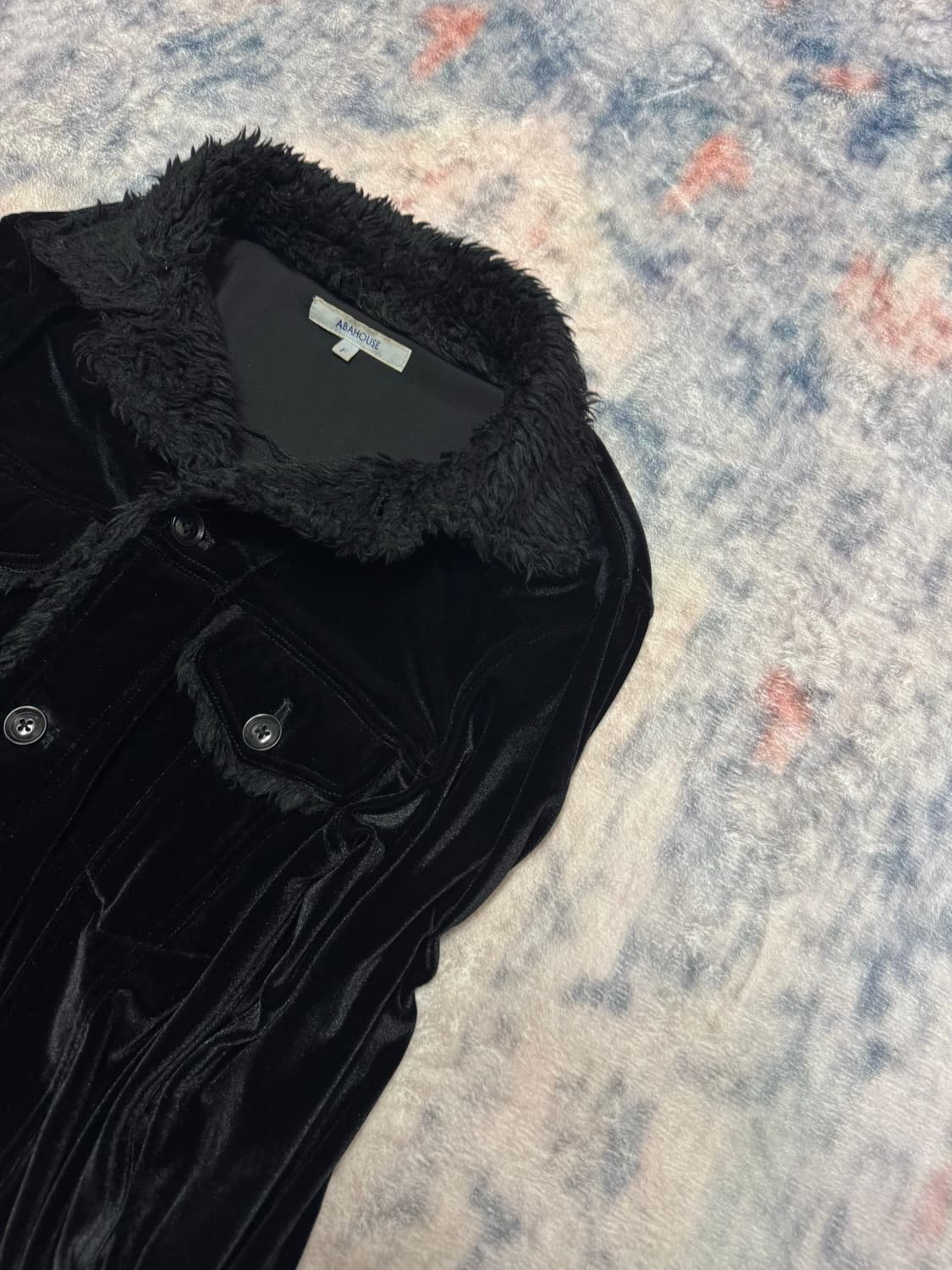 Abahouse fur trimming velour shirts 상품이미지4