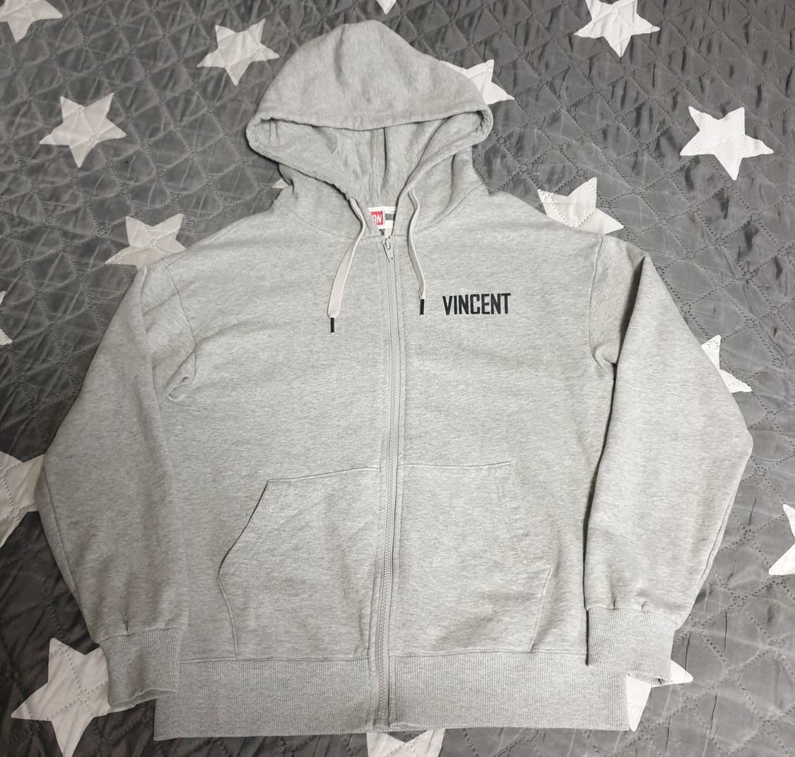 LAP EDITION 오버핏 백 프린팅 후드집업 그레이 (S) 상품이미지1