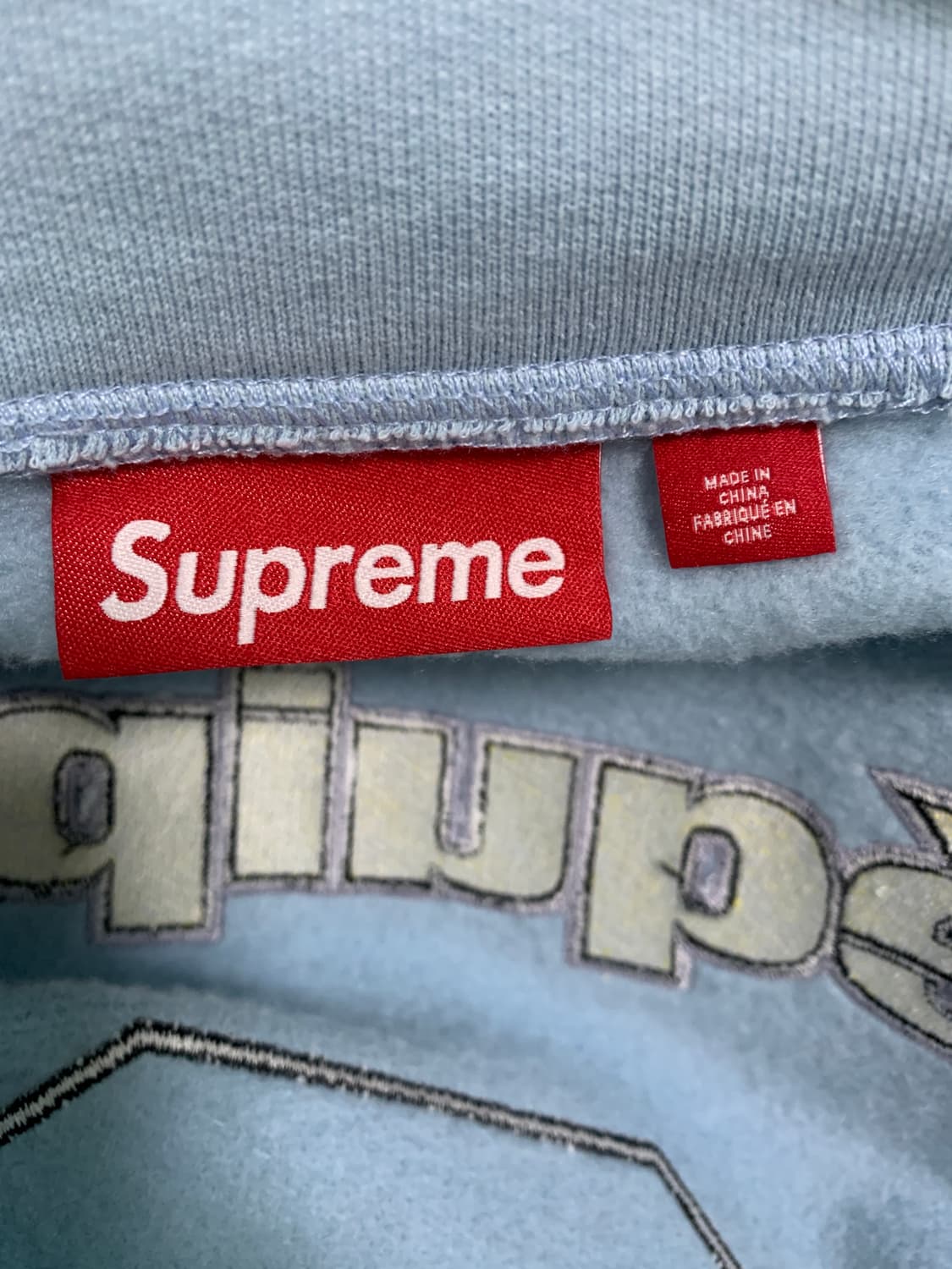 Supreme Equipe half zip sweatshirt 상품이미지4