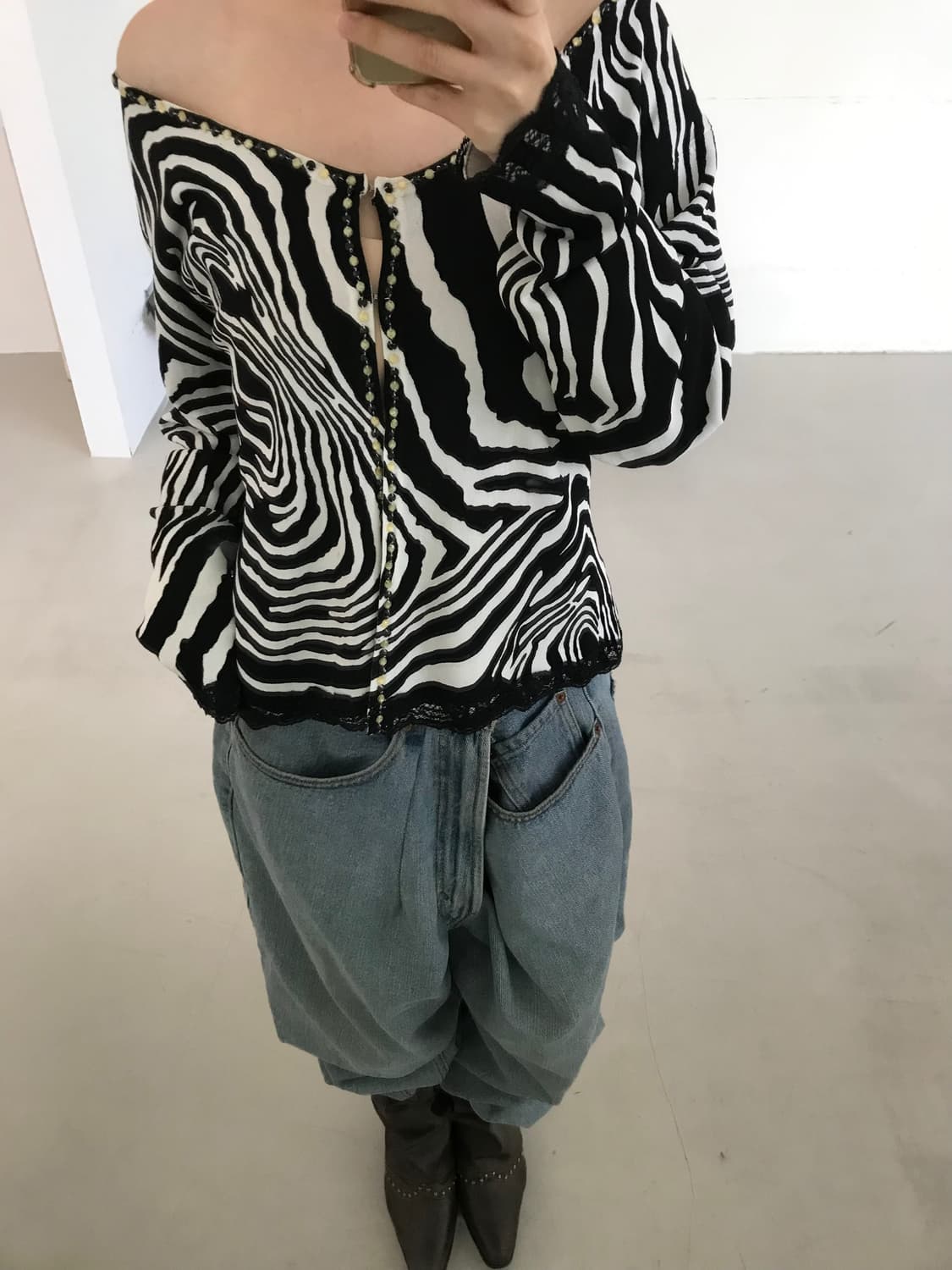 vintage pattern cardigan  상품이미지2