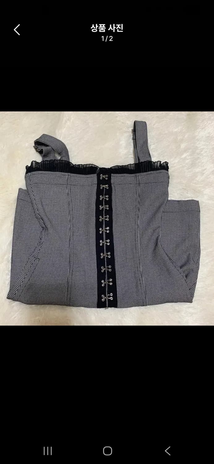 (블핑지수착용)페인오어플레져 데님 원피스 상품이미지2