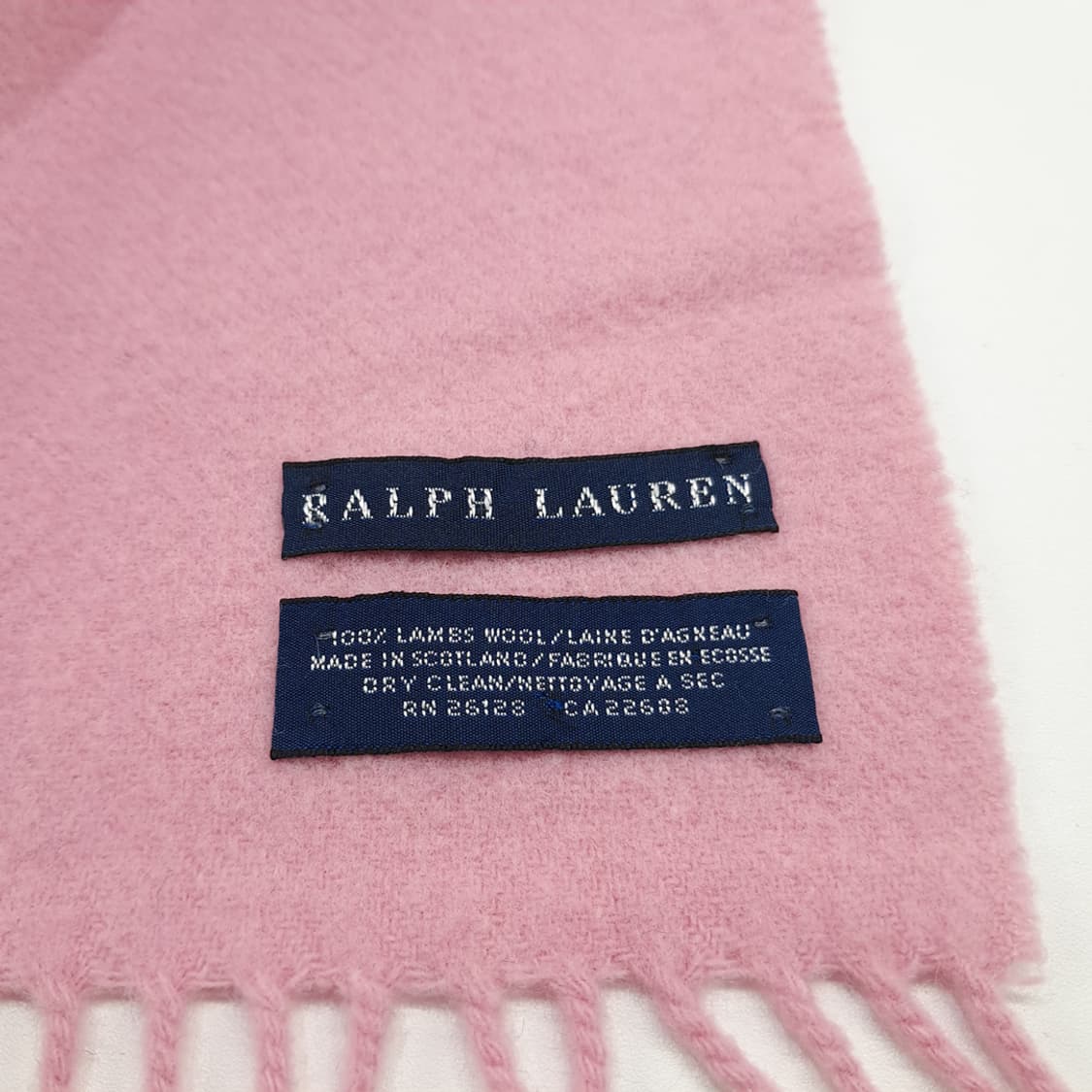 MX211 폴로 랄프로렌 연핑크 램스울 목도리 머플러 상품이미지5