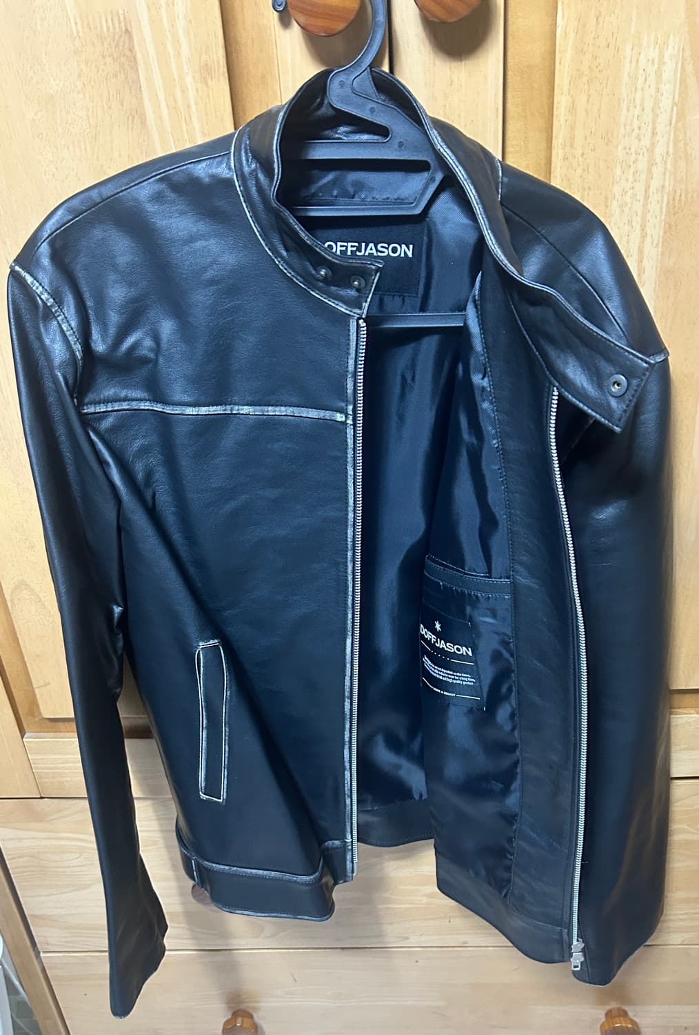 도프제이슨 워싱 레더 자켓 팝니다 상품이미지1
