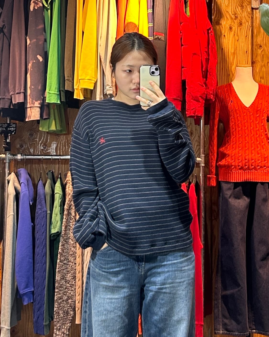 M 스투시 라이온 자수 스트라이프  상품이미지1