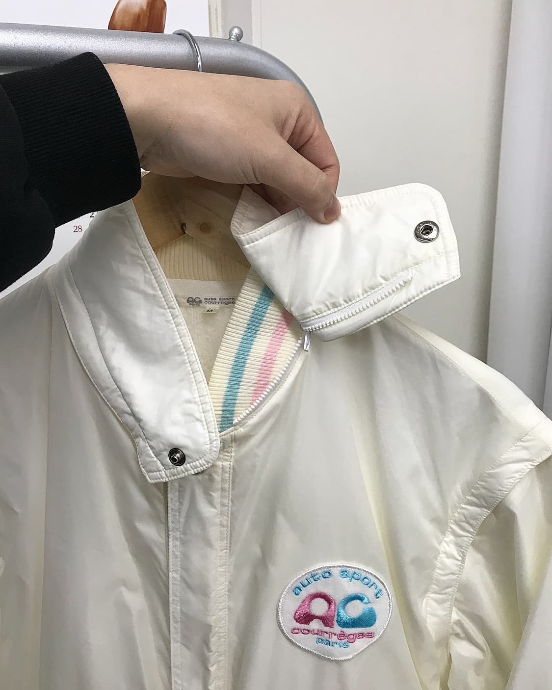 꾸레쥬 패치 로고 나일론 자켓 상품이미지2