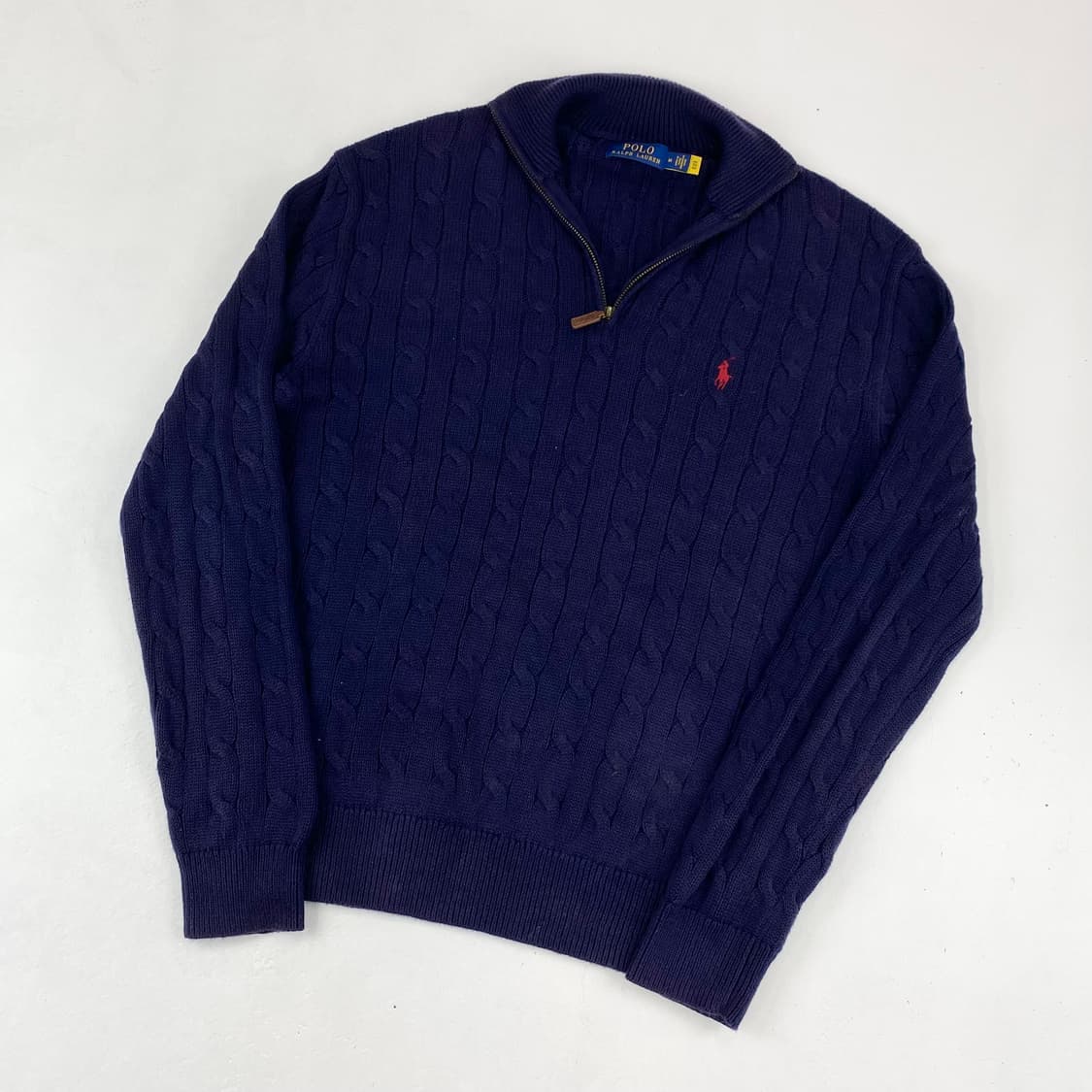 폴로 QR 신형 네이비 코튼 반집업 니트 (98) 상품이미지2