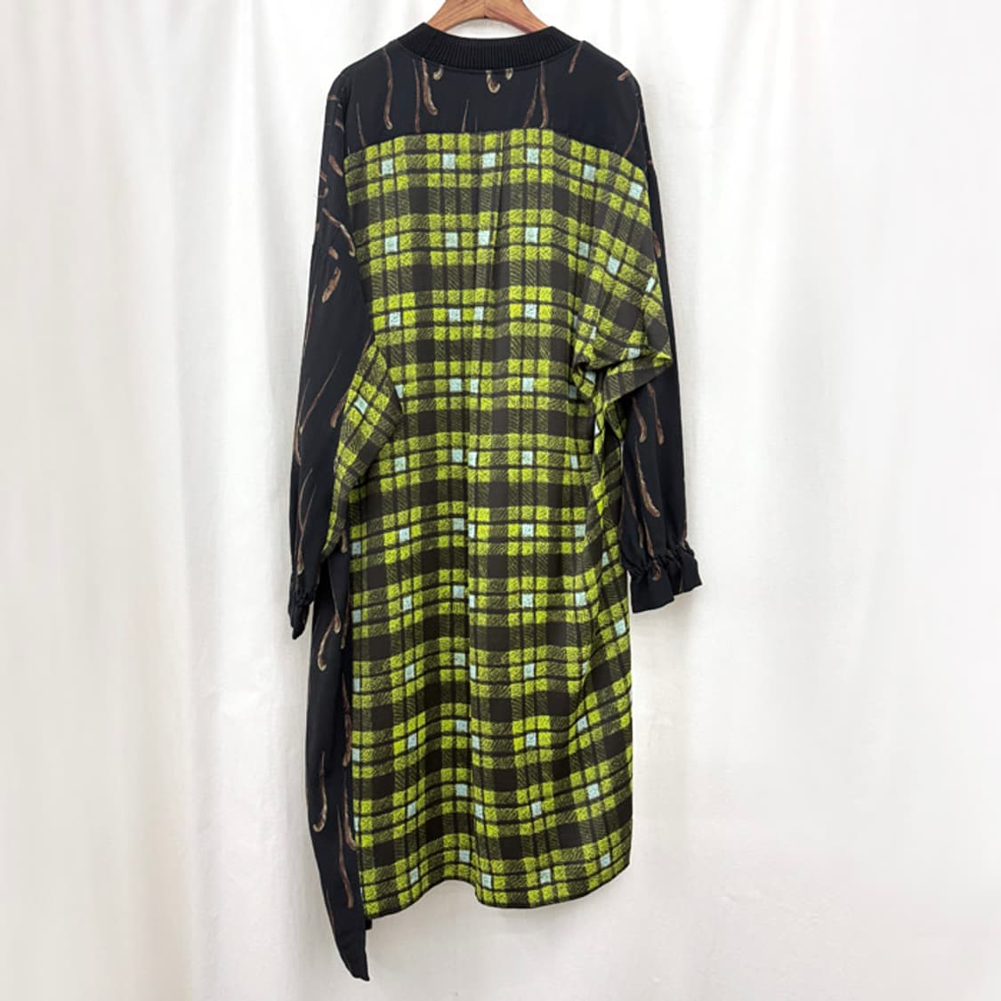 드리스반노튼 페더 체크 프린트 원피스 상품이미지5