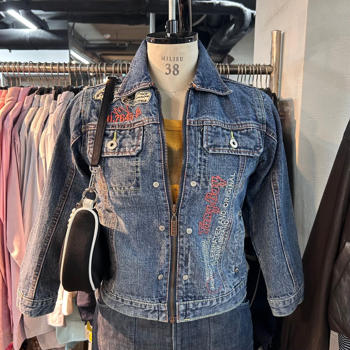 Vintage y2k Embroidery Denim Jacket 상품이미지2