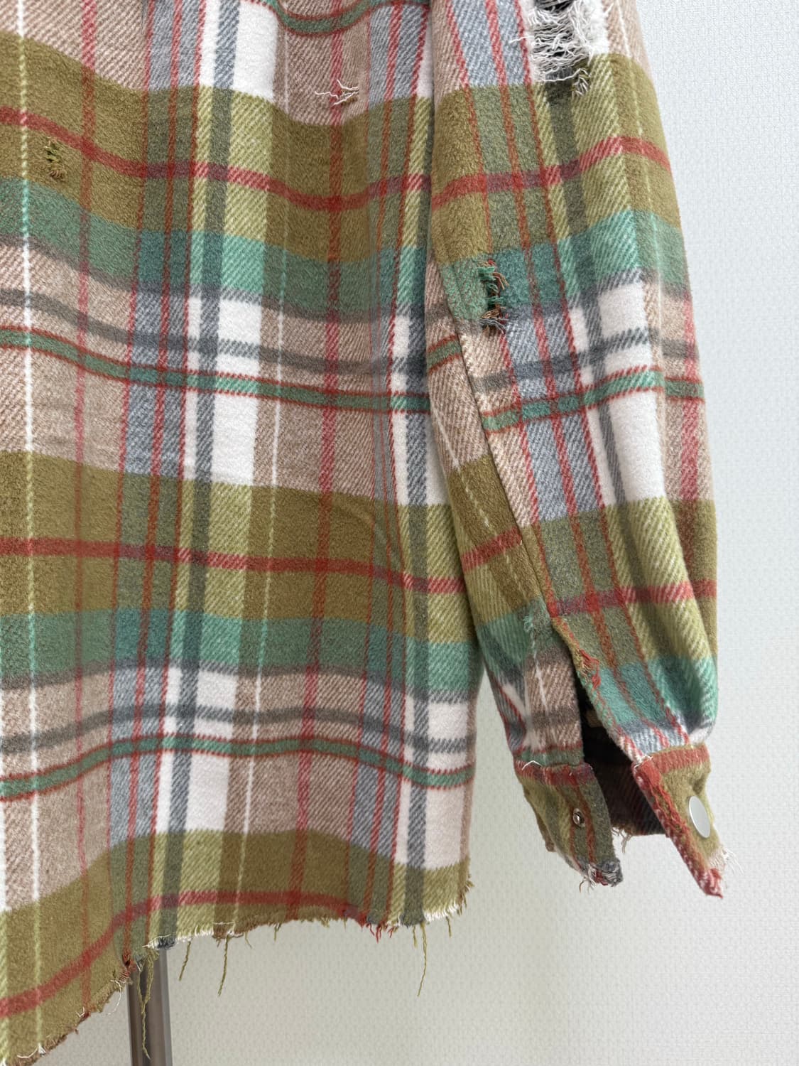 빈티지 디스트레스드 체크 셔츠 상품이미지10