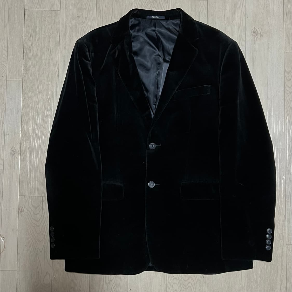지오지아 남성 싱글 벨벳 블레이저 정장자켓 [블랙] L/100 상품이미지1