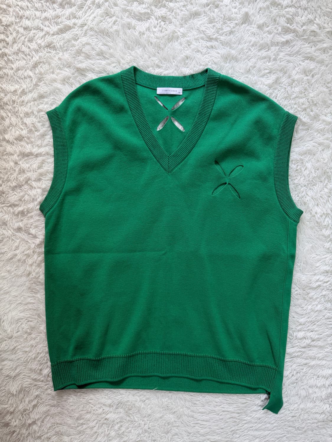 liberclassy 그린 컷아웃 니트 조끼 100 상품이미지1