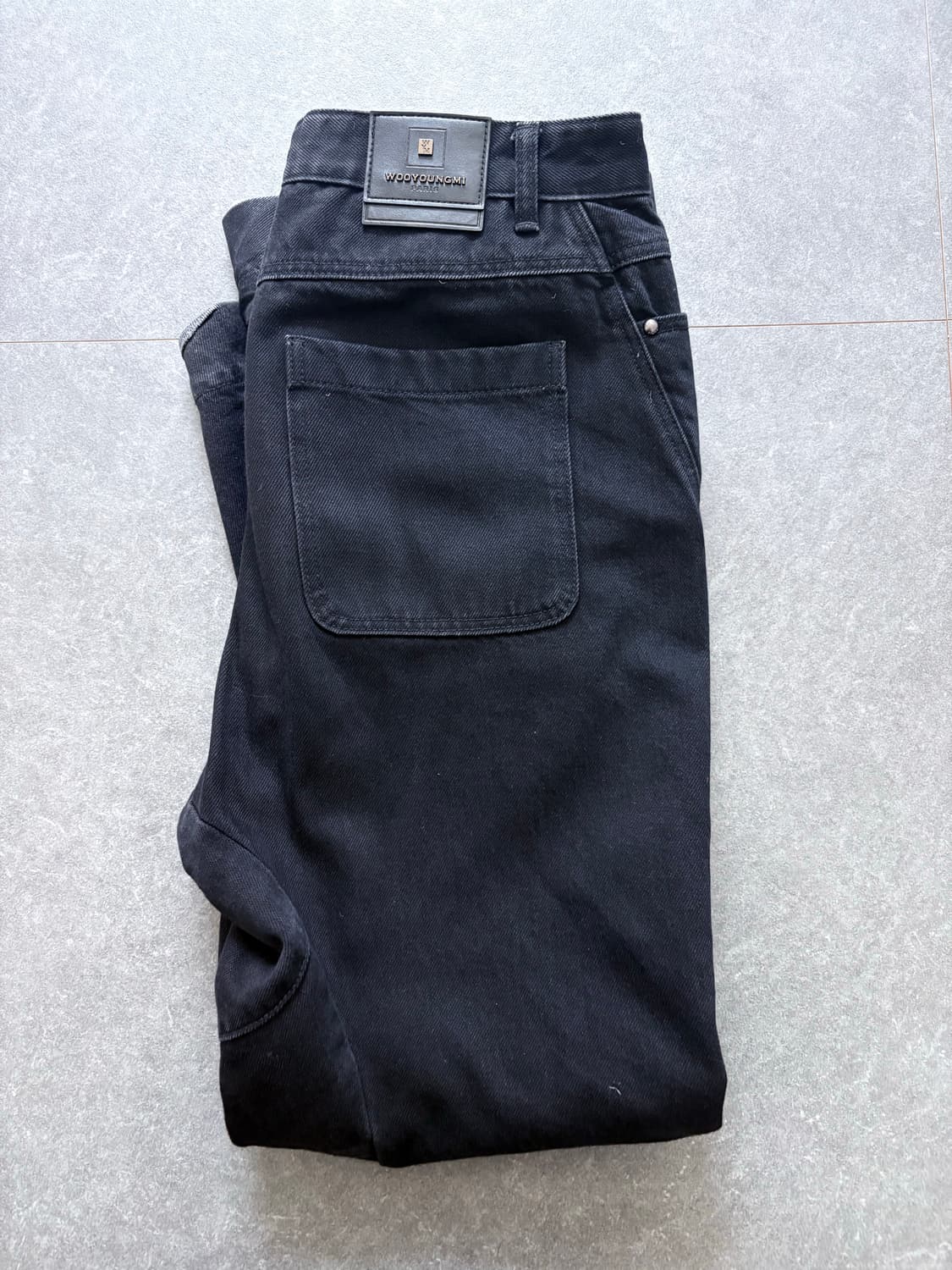 (48) 우영미 패널드 데님 팬츠 블랙 24FW 상품이미지3