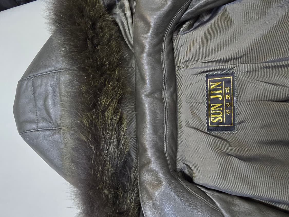 선진모피 양가죽100% 폭스퍼후드 패딩 집업 상품이미지9