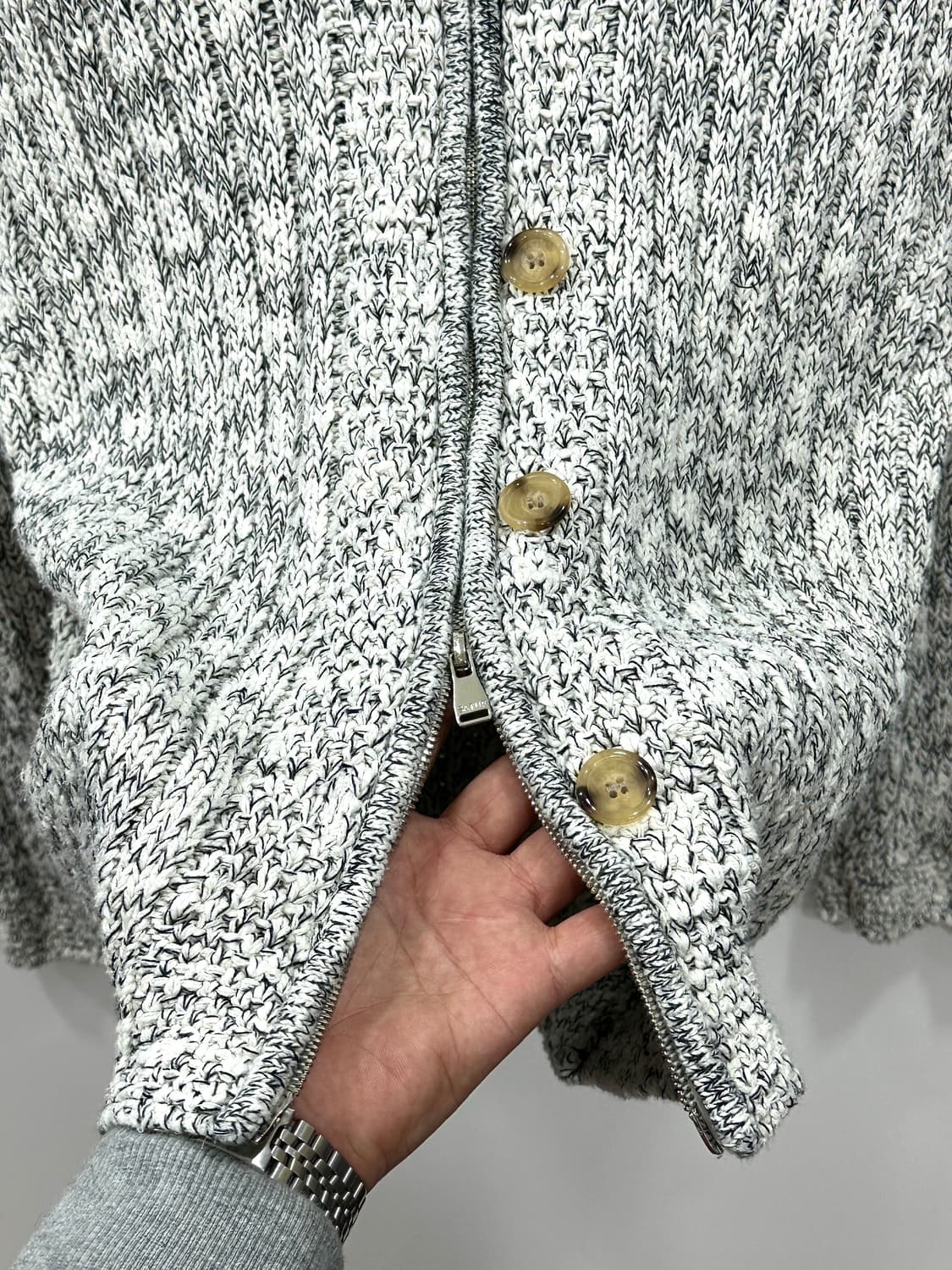 세터 투웨이 테오 투톤 니트 집업  상품이미지4