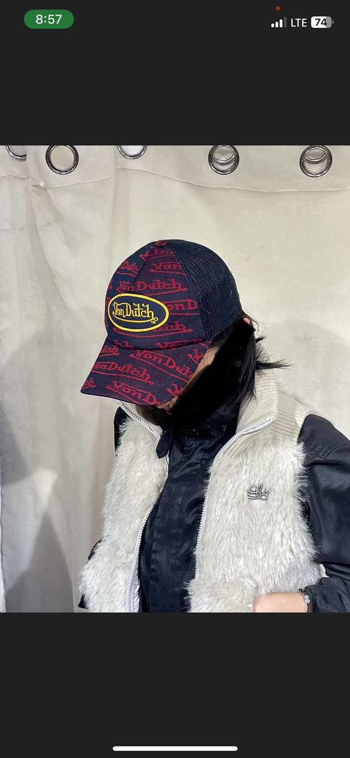 본더치 패치 스펠아웃 패턴 매쉬 볼캡 모자  상품이미지3