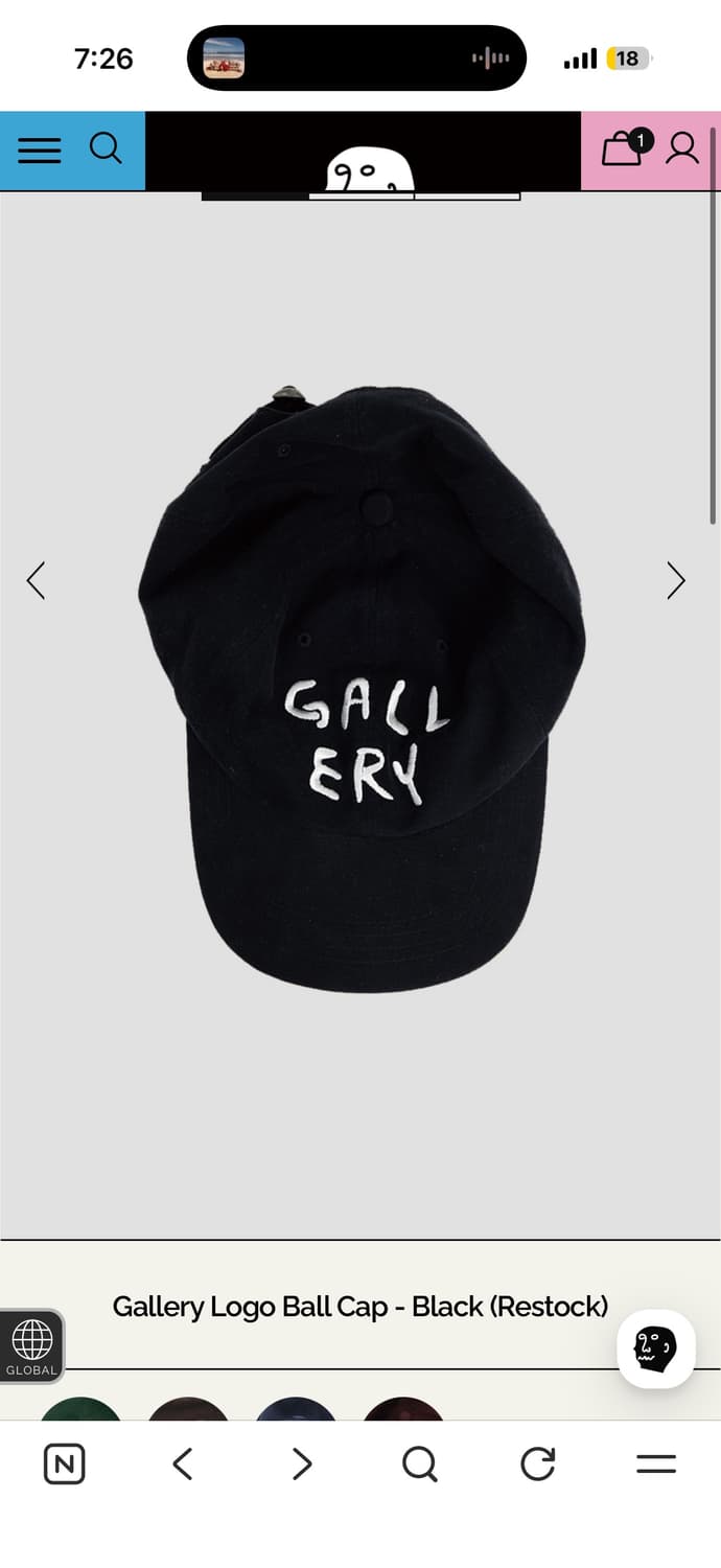 1011갤러리 볼캡 블랙 상품이미지1