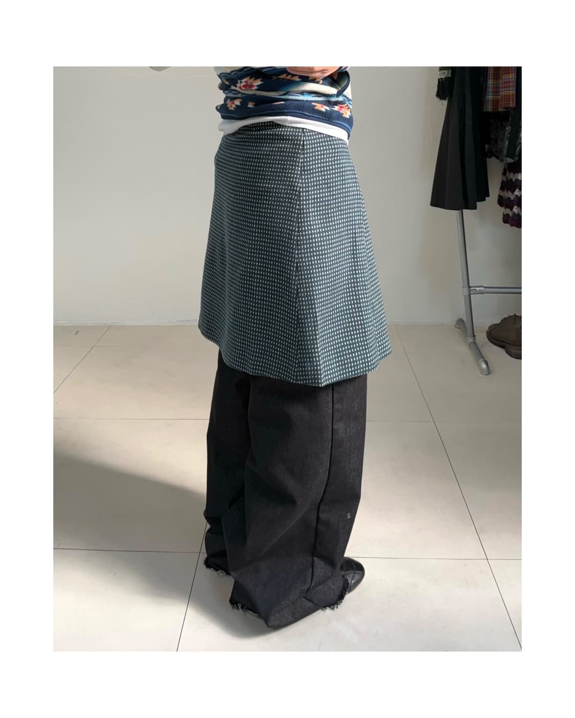 빈티지 도트 스커트 상품이미지2