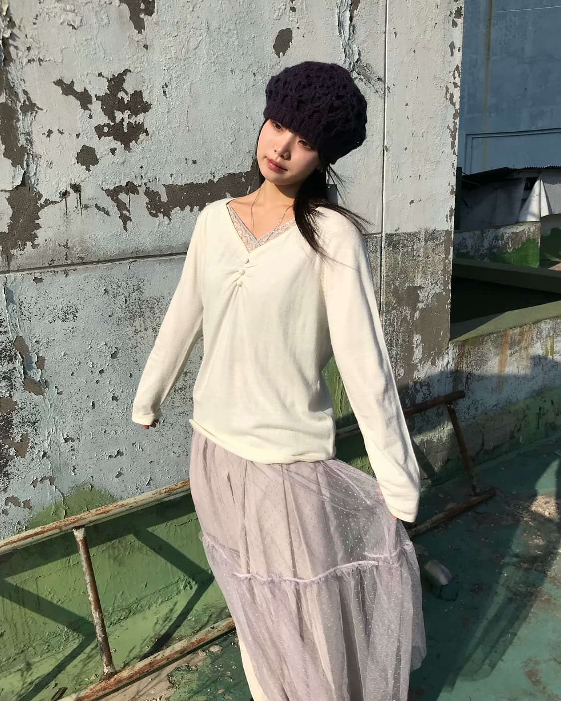 연보라 쉬머 레이어드 원피스  상품이미지6