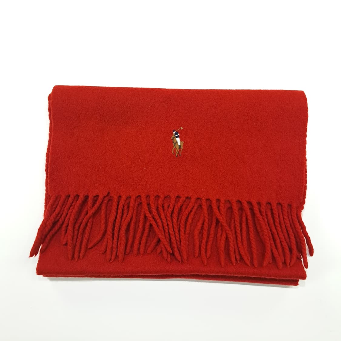 MX257 폴로 랄프로렌 레드 울 목도리 머플러 상품이미지7