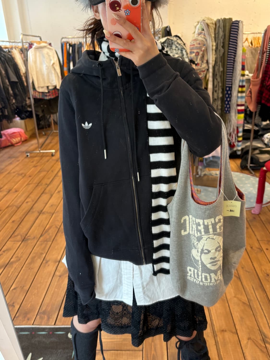 아디다스 오리지널 백 로고 후즈집업 상품이미지4