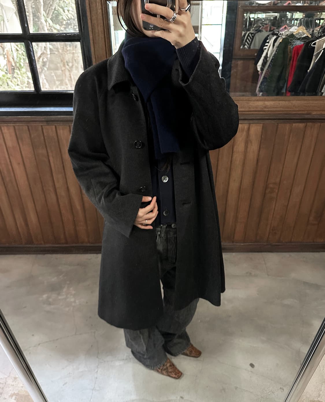 UNDERCOVER navy wool muffler 상품이미지6