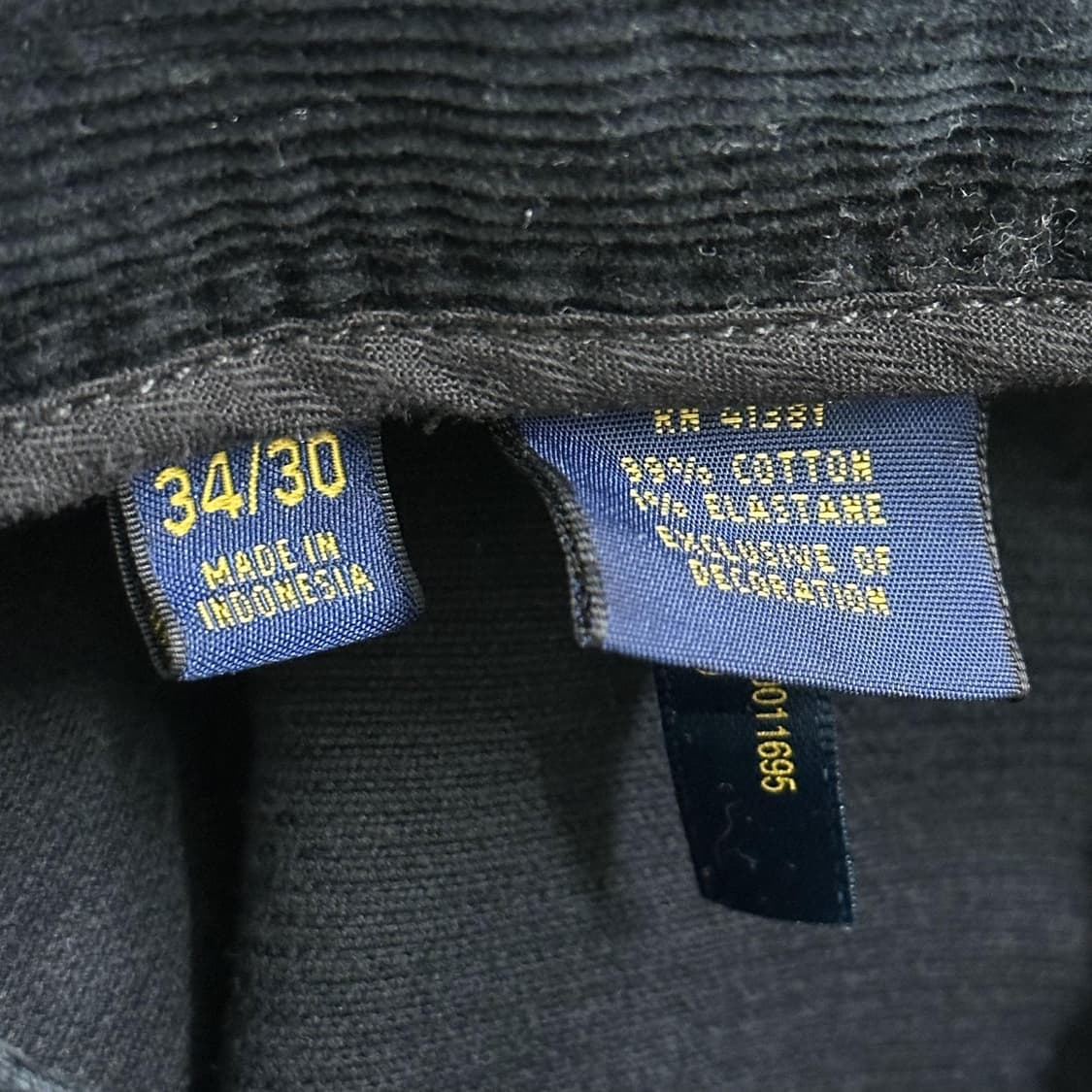 34 폴로 랄프로렌 레귤러 코듀로이 팬츠 블랙 상품이미지7