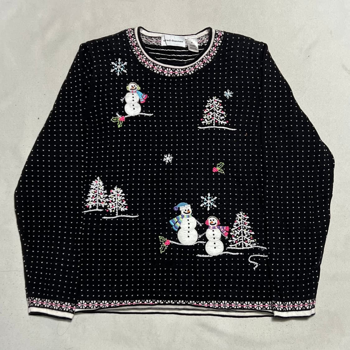 M 알프레드 더너 블랙 크리스마스 크루넥 니트 상품이미지2