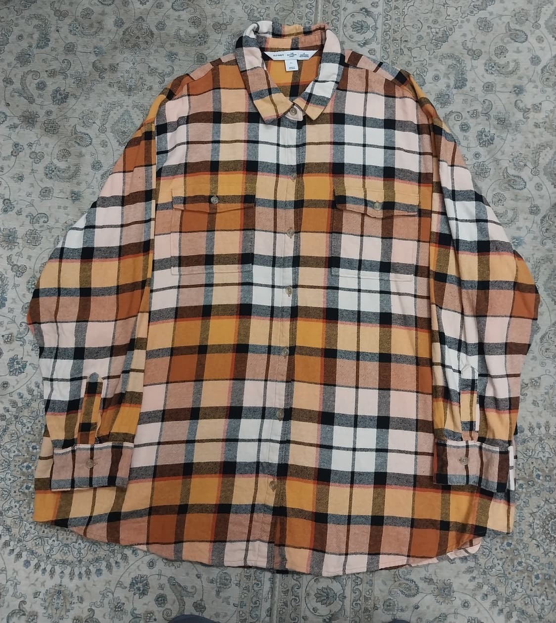 OLD NAVY 올드 네이비 플란넬 포켓 체크셔츠 2X (115-120) 상품이미지1