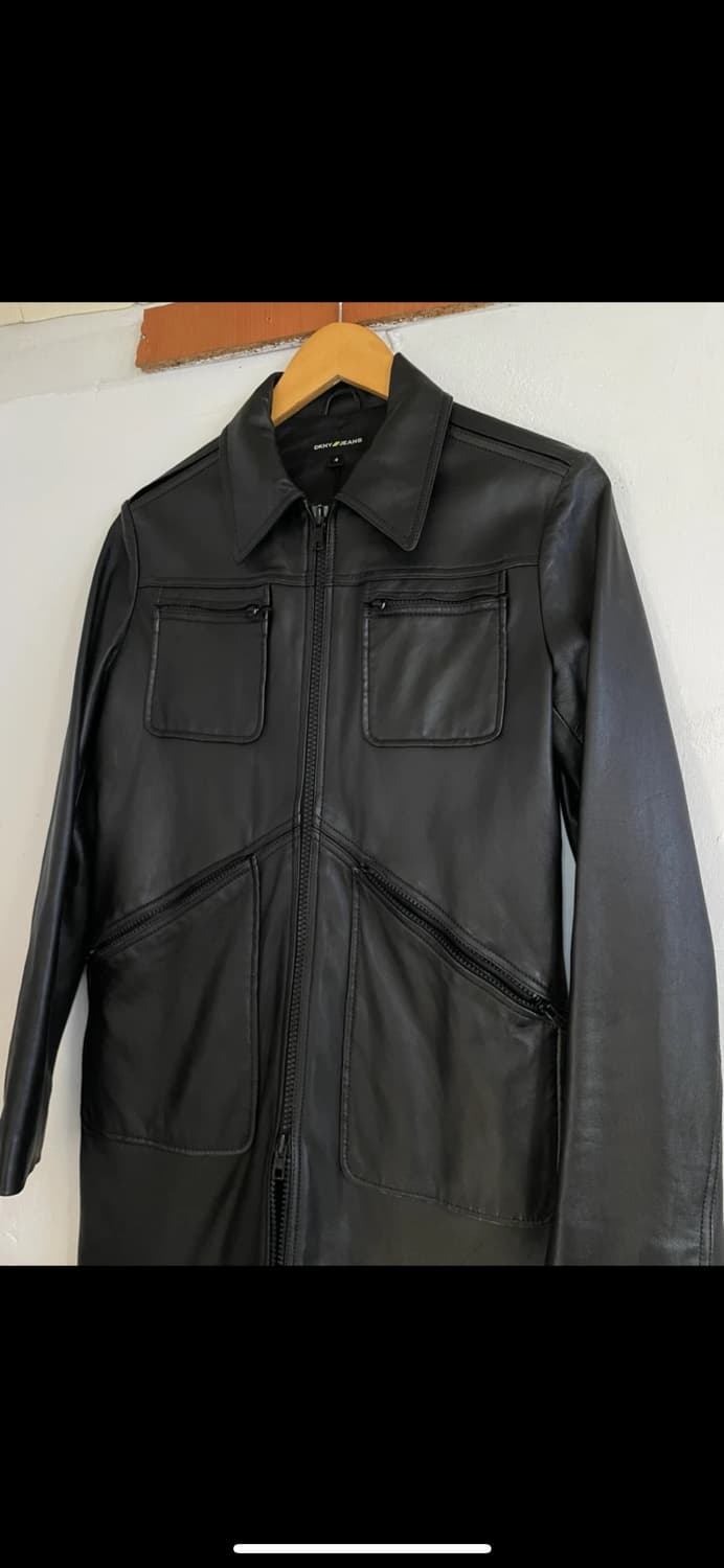 DKNY 양가죽 집업 코트 상품이미지3