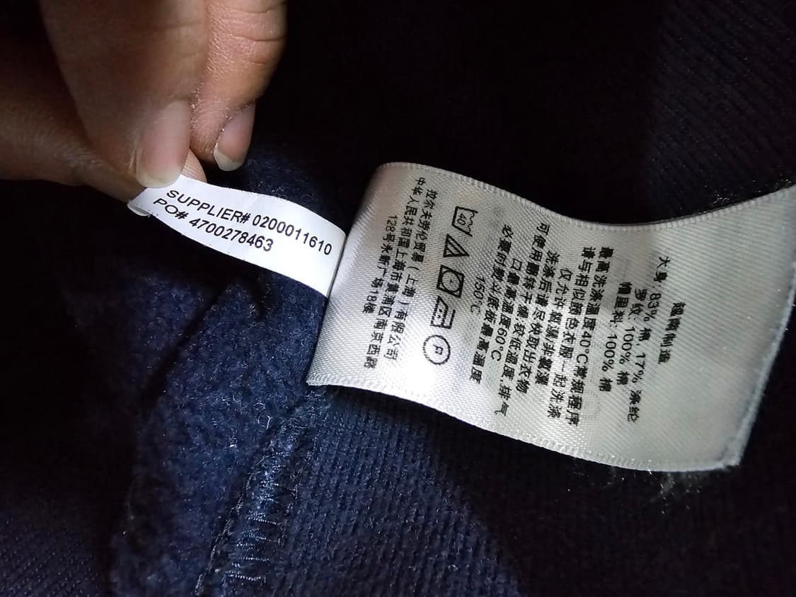 폴로 빅포니 네이비 체크 후드집업 95 / M 상품이미지8