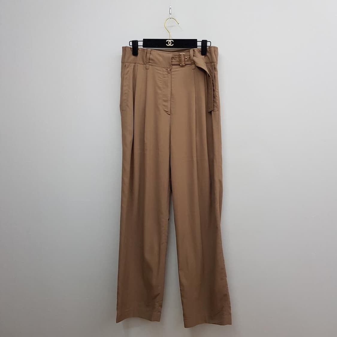 한섬 시스템 2022 벨티드 와이드 슬랙스 팬츠 64-94사이즈 상품이미지1