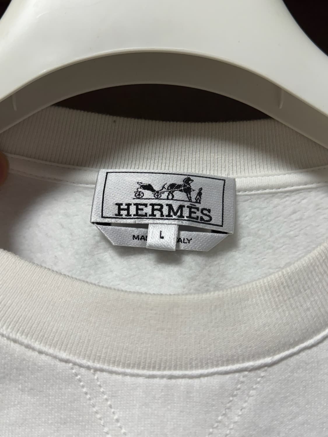 에르메스 맨투맨 서프라이즈 박스 화이트 L 상품이미지4