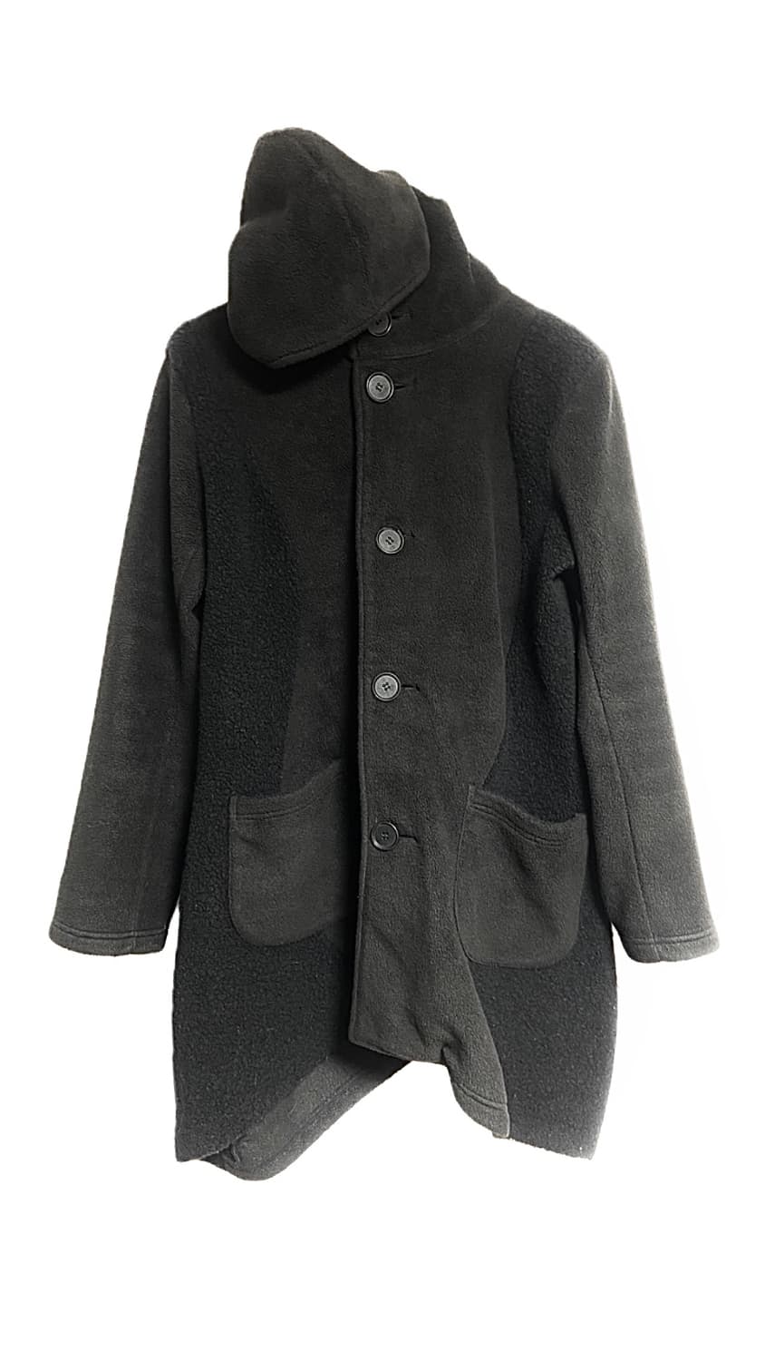 Gomme 고무 드레이프 후드 코트 상품이미지4