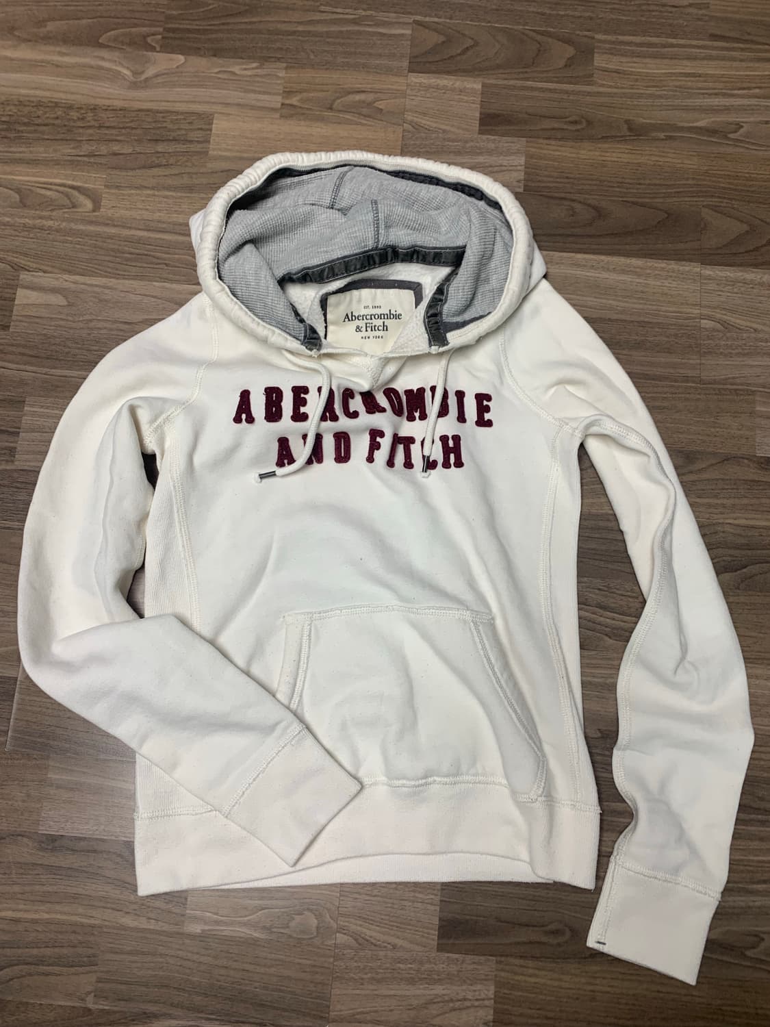 아베크롬비 후드티,S,화이트 상품이미지4