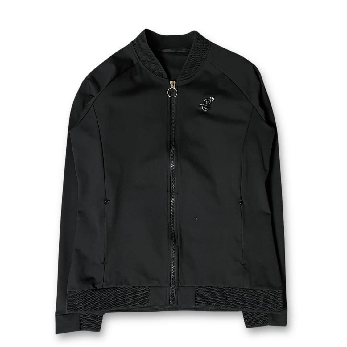 빈티지 블랙 로고패치 져지 집업 상품이미지1