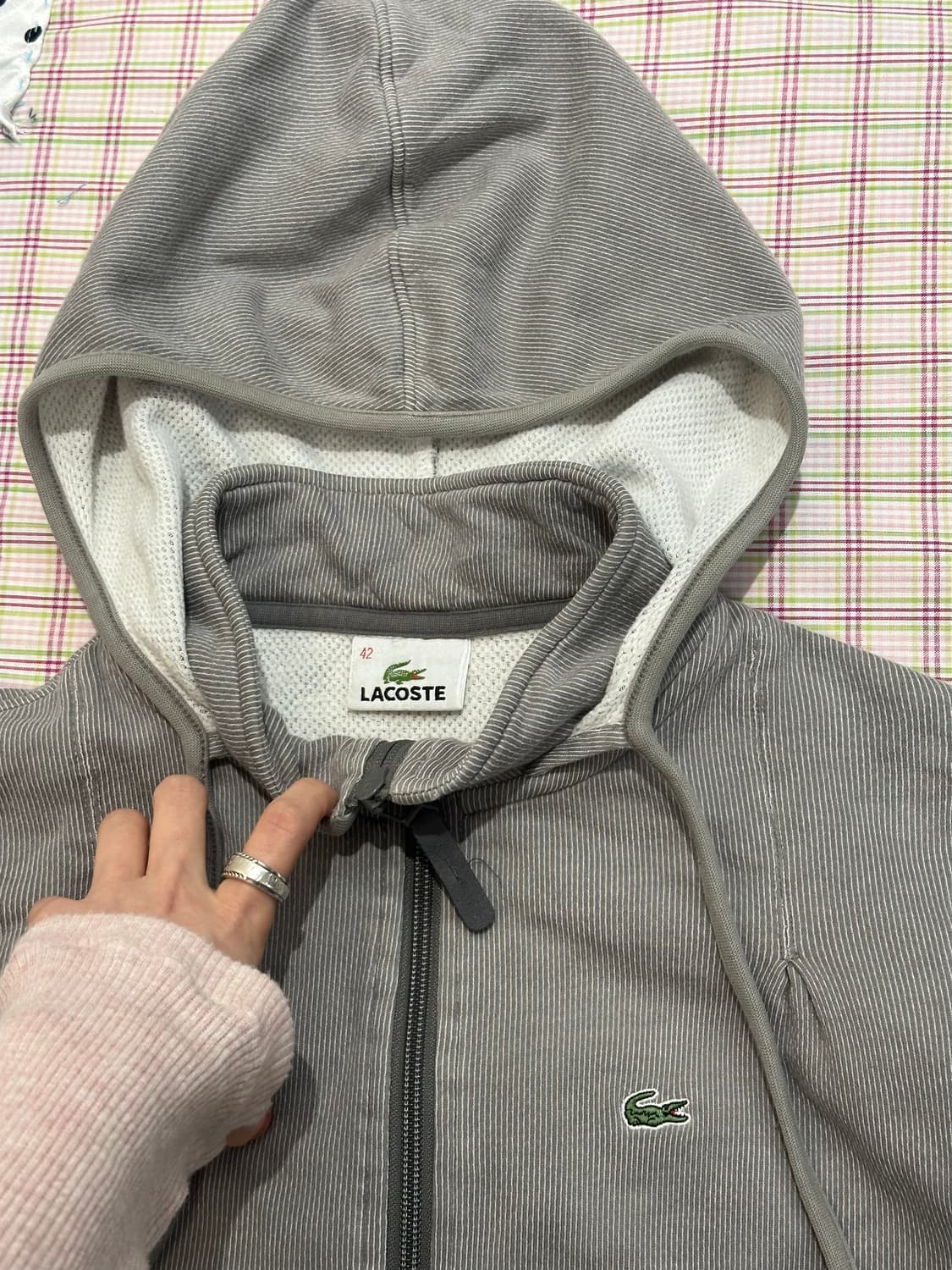 Lacoste 코지 그레이 후드집업 상품이미지8