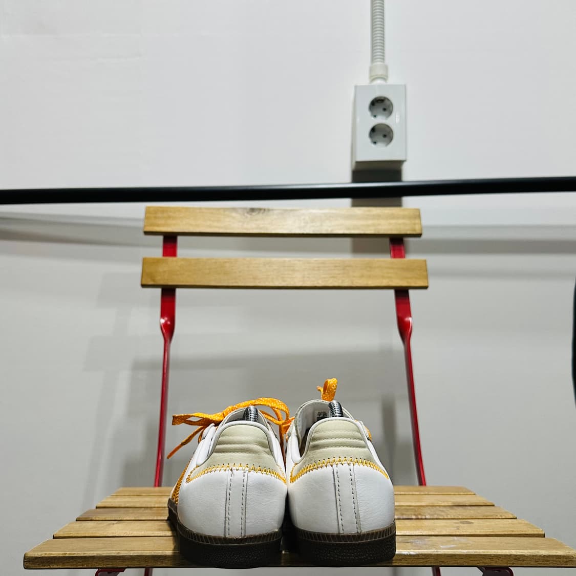 240) 아디다스 운동화 여성 여자 신발 삼바 화이트/오렌지 상품이미지4