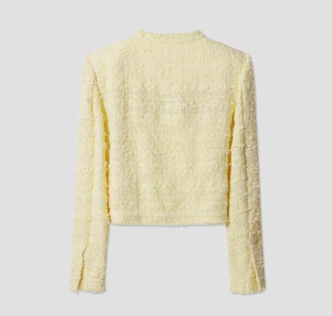 이로 25ss 모아나 트위드 자켓 - 라이트옐로우36 상품이미지4