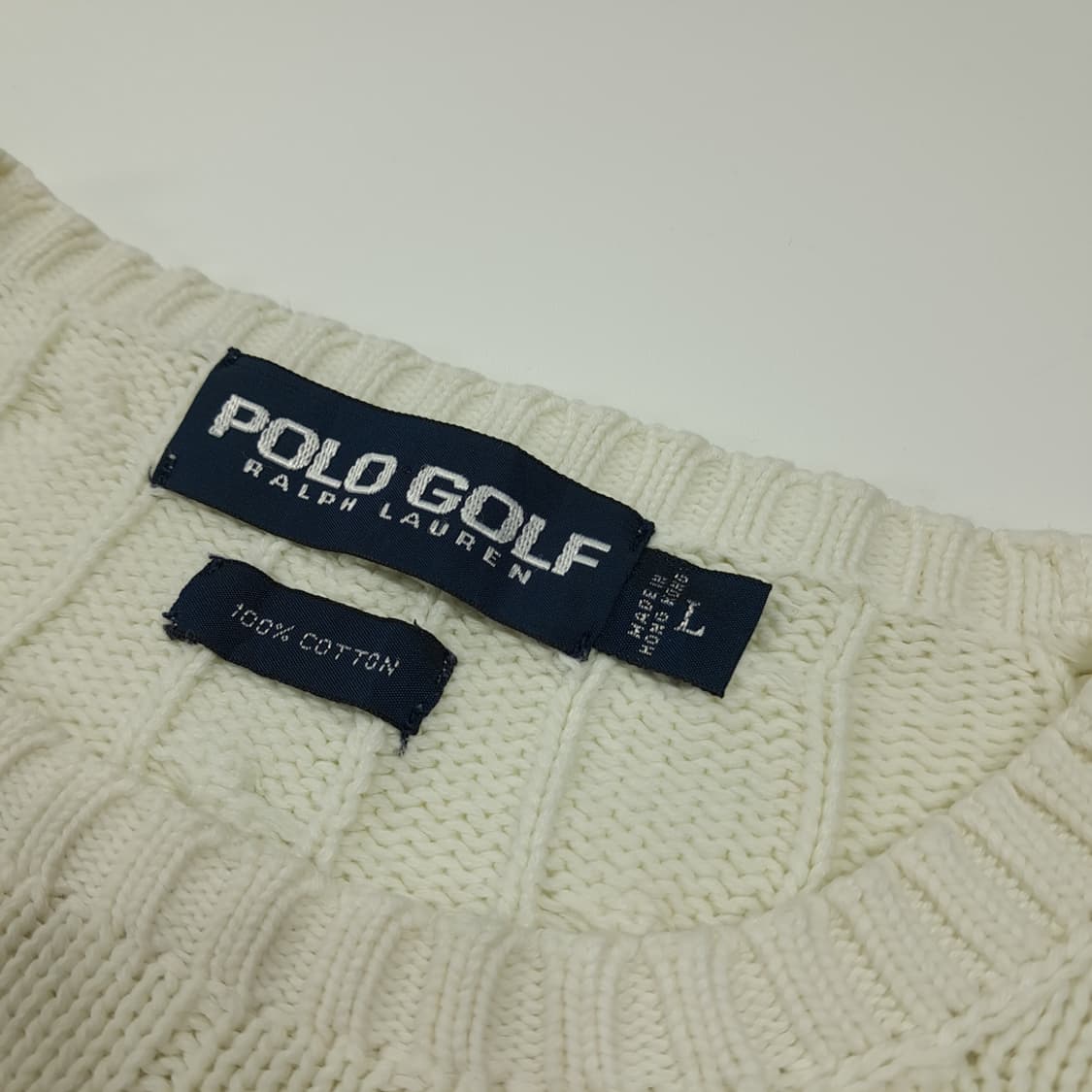 CL066 L 폴로골프 90s 면 케이블 니트 상품이미지3