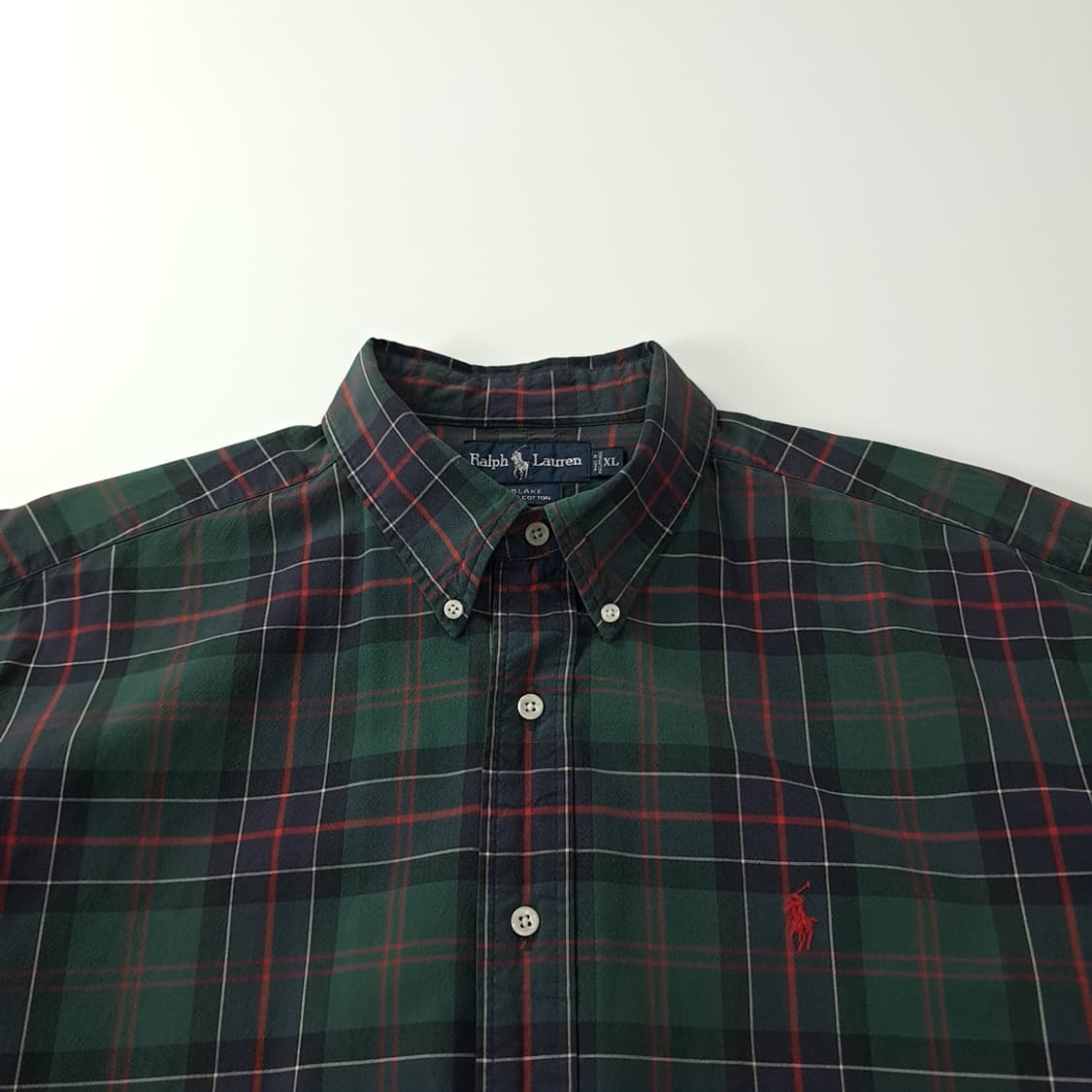 CK307 XL 폴로 90s 클래식 타탄체크 레드포니 셔츠 상품이미지2