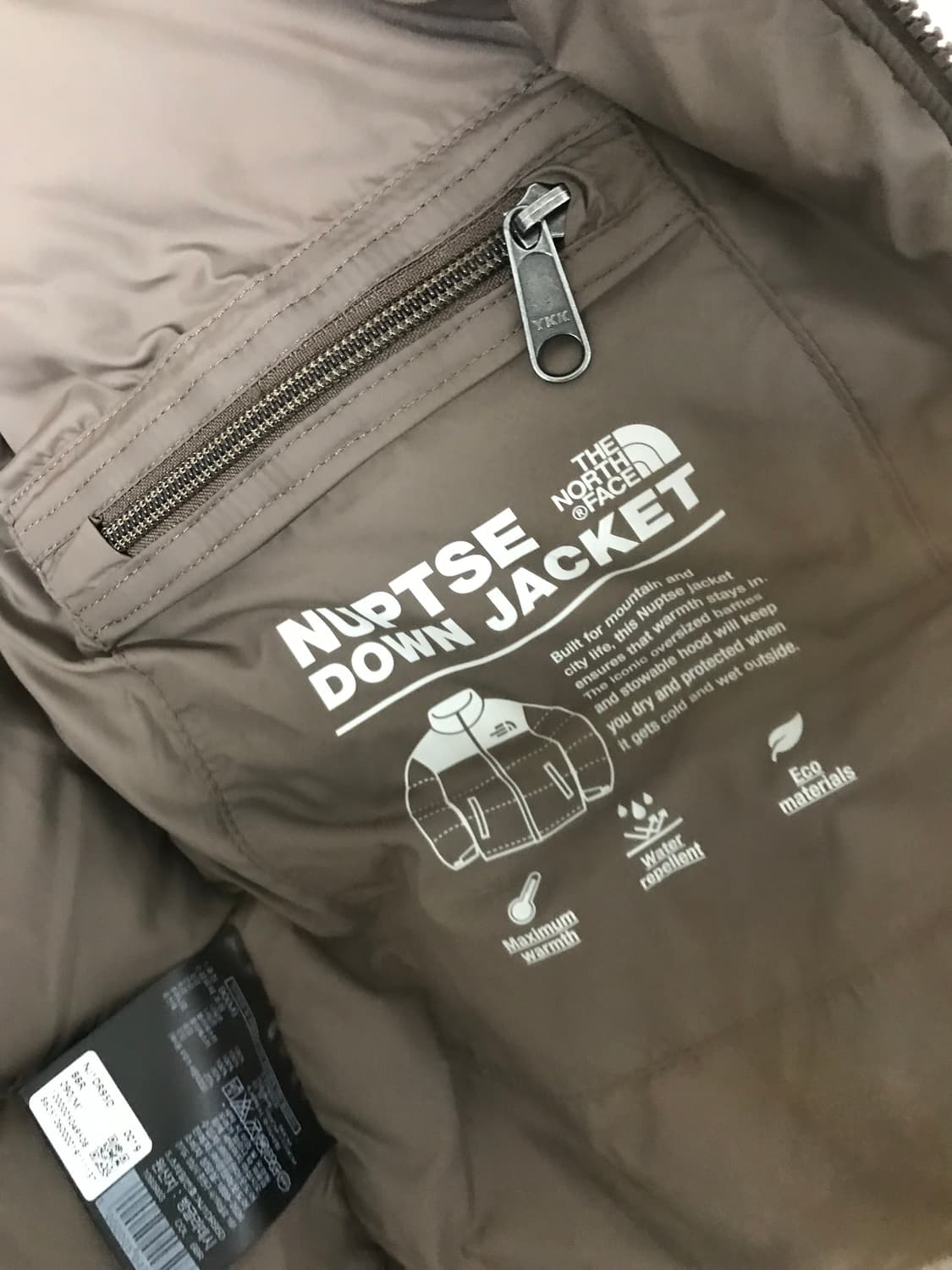 노스페이스 눕시 M/90 브라운 패딩 상품이미지3