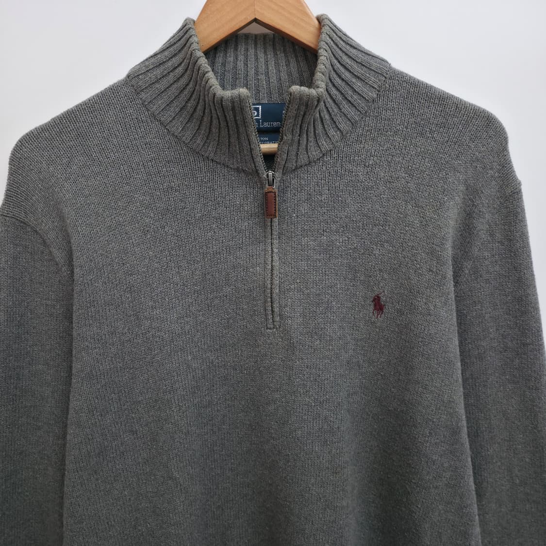 [M] 폴로 랄프로렌 쿼터집업 니트 그레이 상품이미지2
